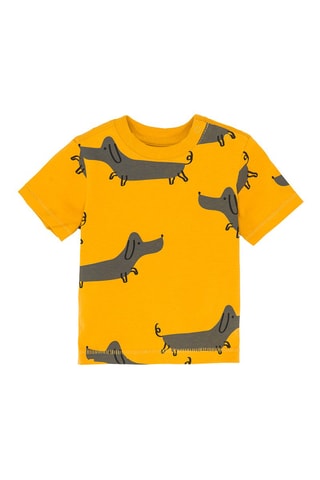 T-shirt. Mosterdgeel