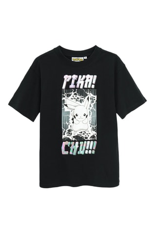 T-shirt Pikachu Pokémon - Zwart