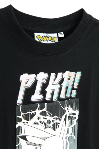 T-shirt Pikachu Pokémon - Zwart