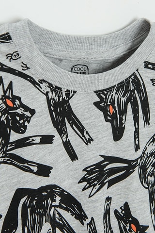 T-shirt - Gemêleerd Grijs