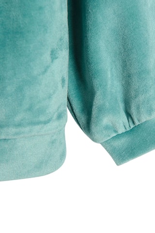 Sweat en velours - Vert d'eau