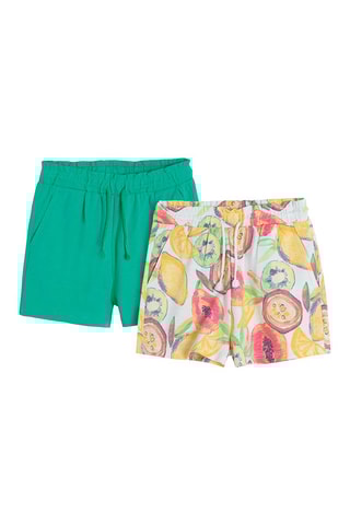 2 shorts Vert et jaune
