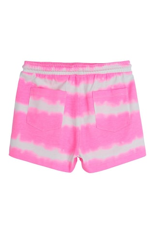 Short tie and dye Roze en Wit