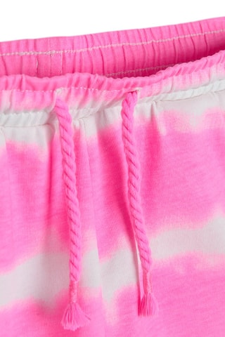 Short tie and dye Roze en Wit
