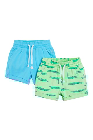 2 Shorts Groen en Turquoise