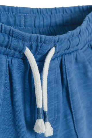 Short Gemêleerd Kobaltblauw