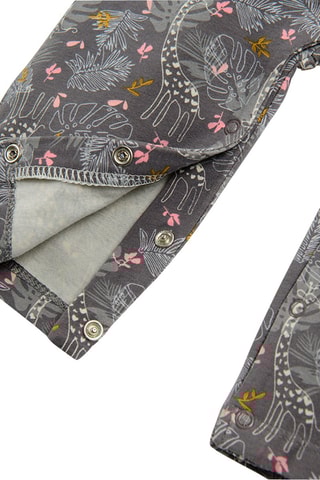 Biologisch Katoenen Jumpsuit Antraciet en Wit