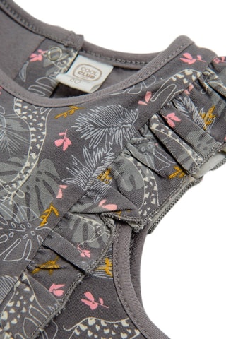 Biologisch Katoenen Jumpsuit Antraciet en Wit
