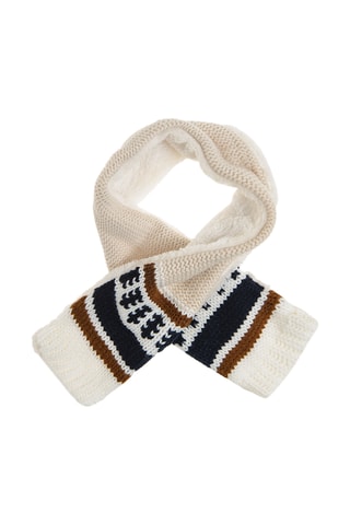 Sjaal Wit en Marineblauw