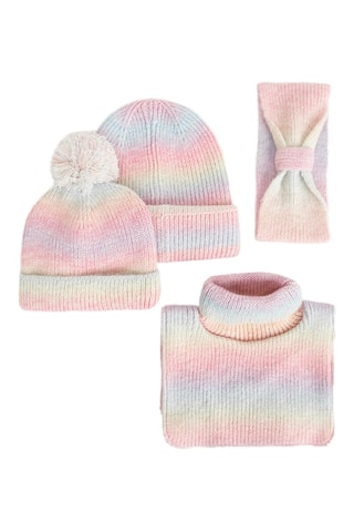4-Delige Set Tie and Dye - Roze en Blauw