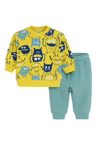 Sweat et jogging - Jaune et bleu clair
