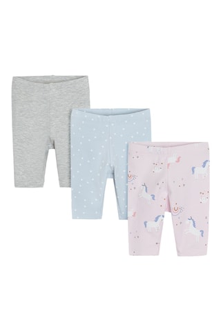 3 Leggings - Lichtblauw