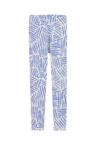2 Leggings - Kobaltblauw en Wit