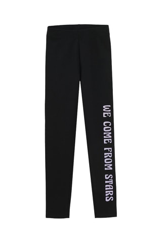 2 Leggings - Zwart en Paars