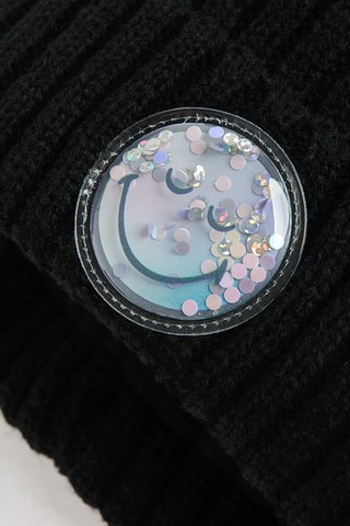 Muts Smiley - Zwart