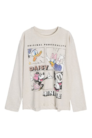 T-shirt Disney - Gemêleerd Beige