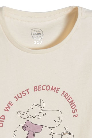 2 T-shirts - Ecru en Poederroze