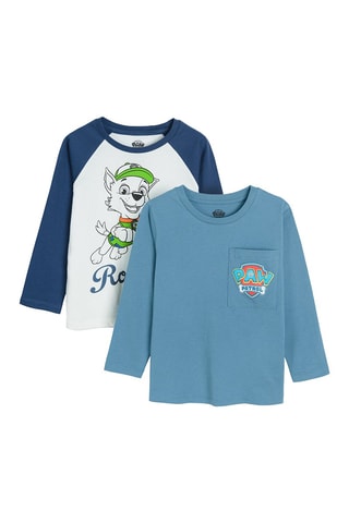2 T-shirts Rocky Paw Patrol - Hemelsblauw en Marineblauw