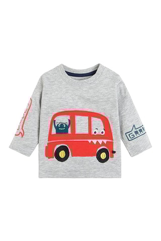 T-shirt Gemêleerd Grijs