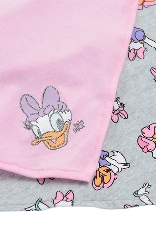 2 foulards Daisy Disney rose et gris clair
