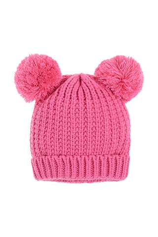 Muts met Pompons Fuchsia