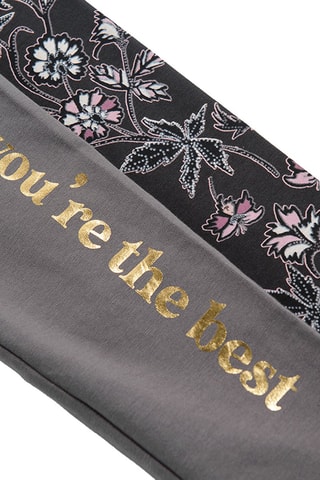 2 Leggings Zwart en Antraciet