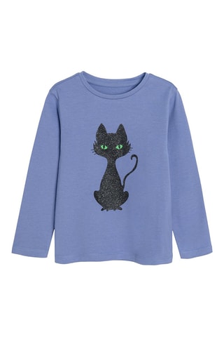 T-shirt Gemêleerd Indigoblauw