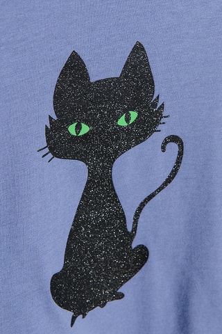 T-shirt Gemêleerd Indigoblauw