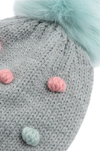 Muts met Pompon Gemêleerd Grijs