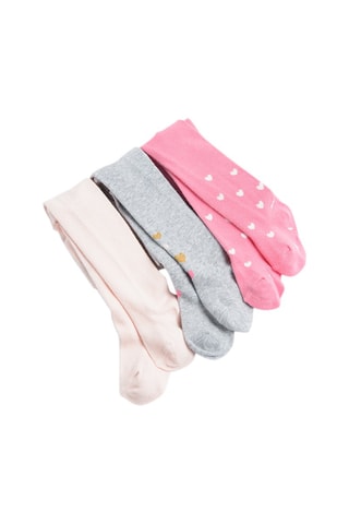 3 Maillots Poederroze, gemêleerd grijs en fuchsia