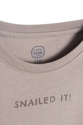 T-shirt Gemêleerd Beige