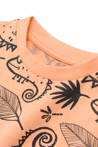 T-shirt Poederroze en Zwart