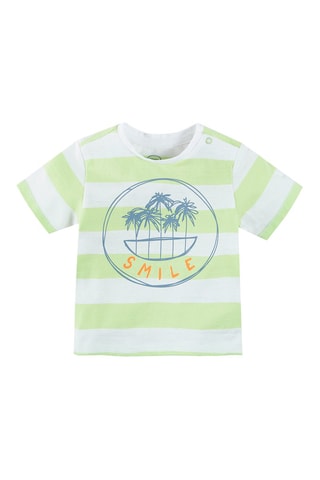 T-shirt Wit en Limoengroen