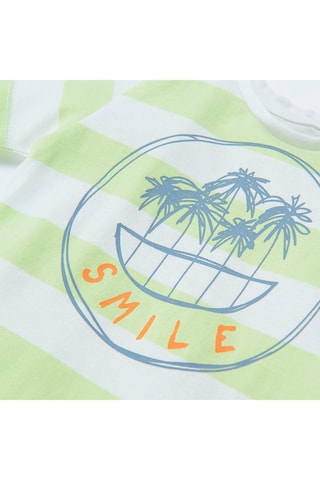 T-shirt Wit en Limoengroen