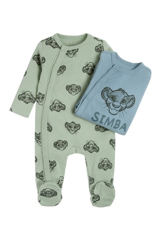 2 Pyjama's Simba de Leeuwenkoning Disney Hemelsblauw en Zeegroen