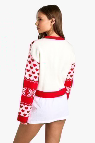 Camisola com capuz - Vermelho