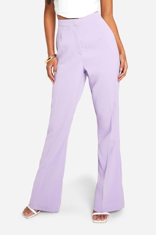 Pantalon flare taille haute - Lilas