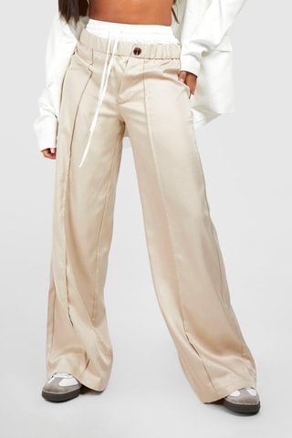 Pantalon wide legs - Beige