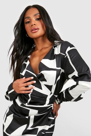Robe portefeuille - Noir