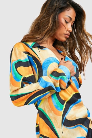 Robe portefeuille - Orange