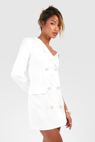 Robe asymétrique - Blanc