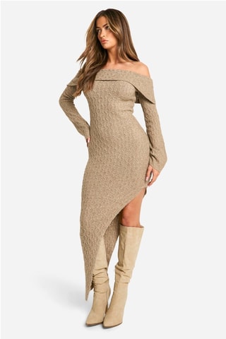 Vestido comprido - Bege