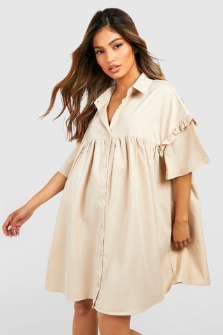 Robe chemise - Beige