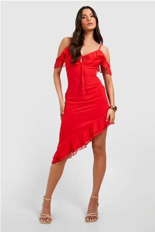 Vestido direito - Vermelho