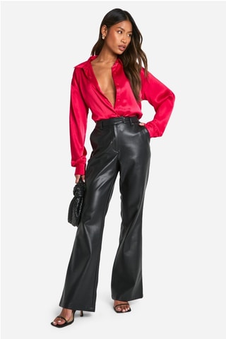 Chemisier oversize - Rouge