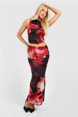 Saia comprida - Vermelho