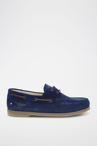 Mocassins em nobuck Sail - Azul