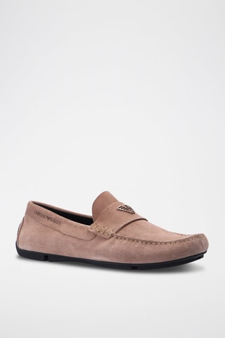 Mocassins em nobuck - Bege