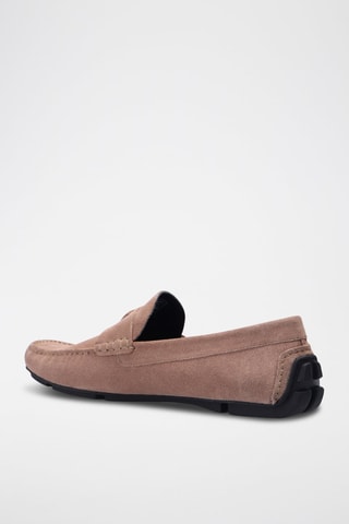 Mocassins em nobuck - Bege