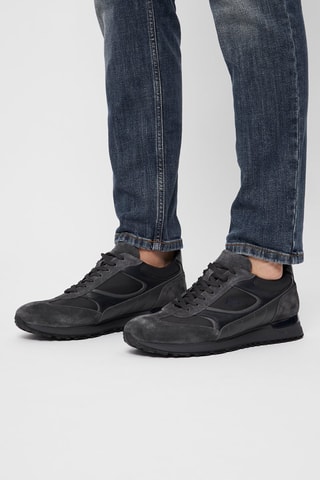 Sapatilhas em couro - Cinzento - Harmont & Blaine